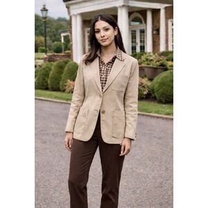 Lauren Ralph Lauren Blazer Women's Size 8 Equestrian Inspired Vintage 90s